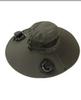 Solar-Powered Rechargeable Dual-Fan Fishing Hat for Sun Protection