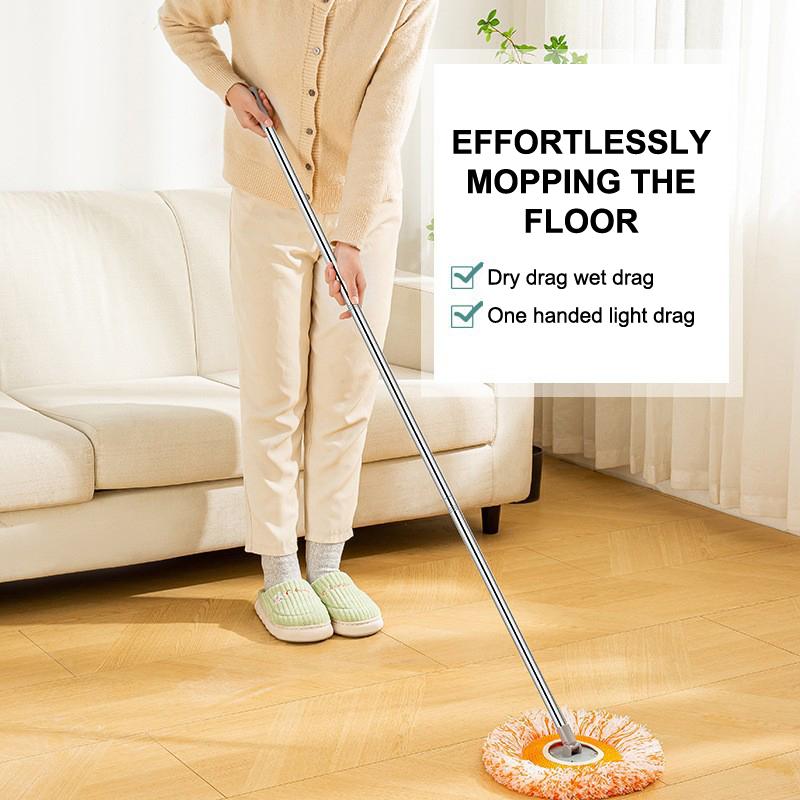 Decken Staubentfernungsmopp, Flexibler rotierender Bodenwischer, Wandwischer, Nass- und Trockenwischer, Bodenfliesen, Glasfenster, Auto-Reinigungswischer