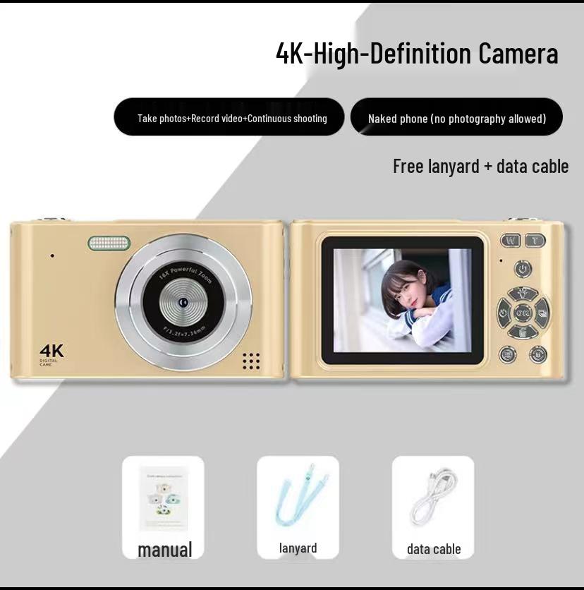 

Ретро 4K HD Портативна CCD-камера для студентів та подорожей