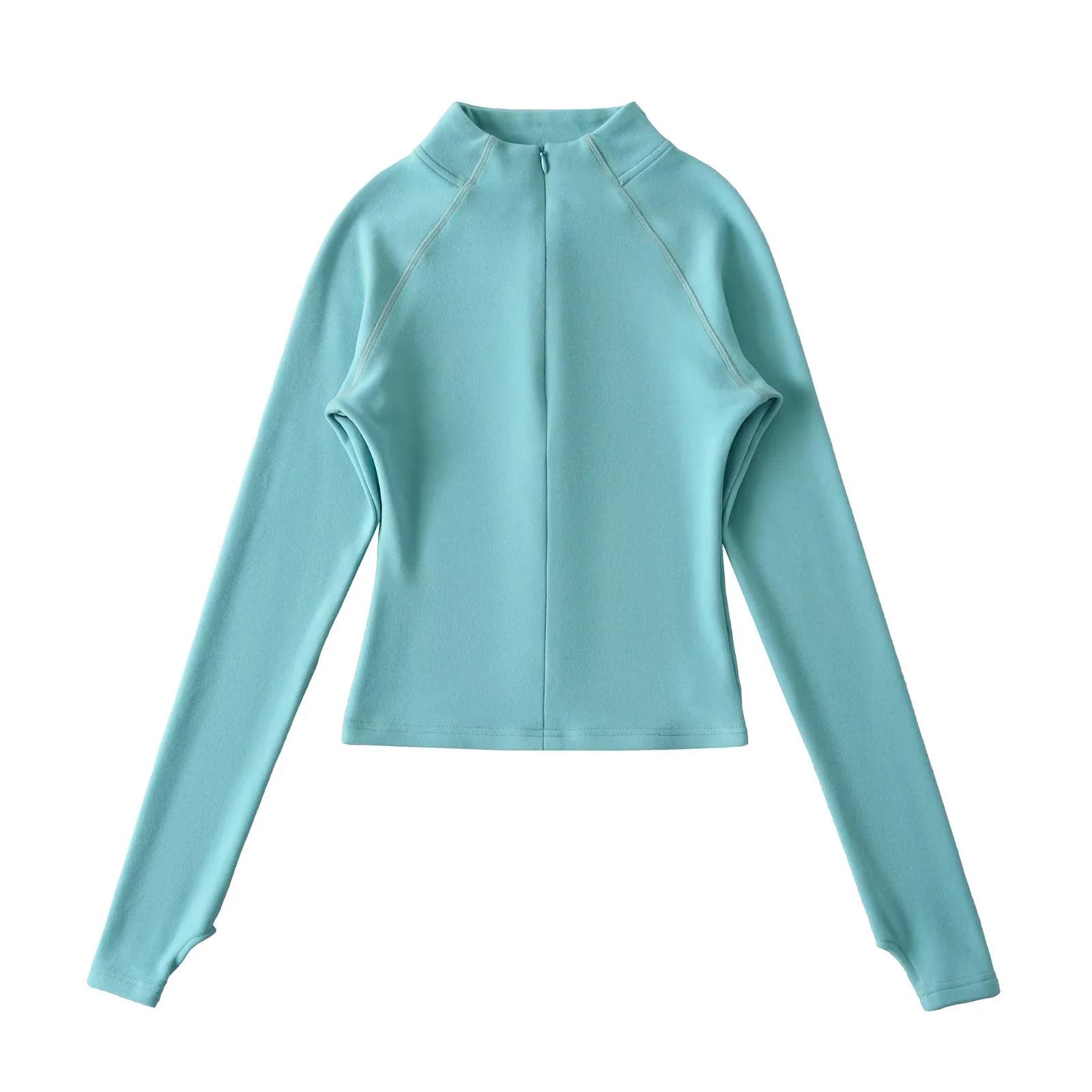 

Women s Slim Fit Fleece Half-Zip Base Layer Yoga Top - Warm High Neck Long Sleeve for Autumn/Winter Large