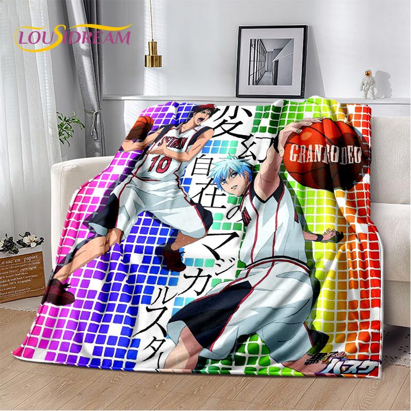 Cartoon Kuroko's Basketball Anime Blanket,Soft Throw Blanket for Home Bedroom Bed Sofa Picnic Travel Office Cover Blanket Kids
