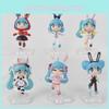 Adorable Pvc Rabbit Ears Hatsune Miku Q Version Collectible Toy Figure Set
