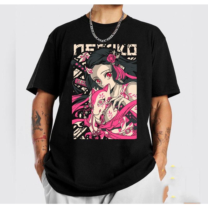

Zaomen You Bean Demon Slayer Anime SpringSummer New Mens Casual Fashion Harajuku Style Y2K Unisex Tshirt S