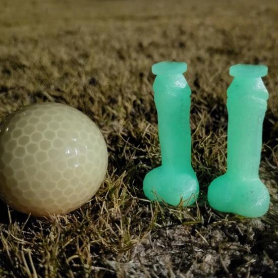 1/2 Stuks Lichtgevende Golf Tee Glow-in-the-dark Plastic Golfbalhouder Golf Trainingshulp Driving Range Binnen Buiten Golf Tee Golf Accessoires