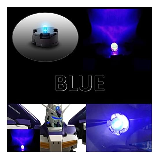 Leiasnow Gunpla LED Unit, Red and Blue, 2 of each, Gundam Plastic Model, RG, RG Zaku II, Plastic Mod