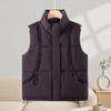 Winter new vest cotton stand-up collar fashionable loose foreign style warm women's vest vest vest jacket