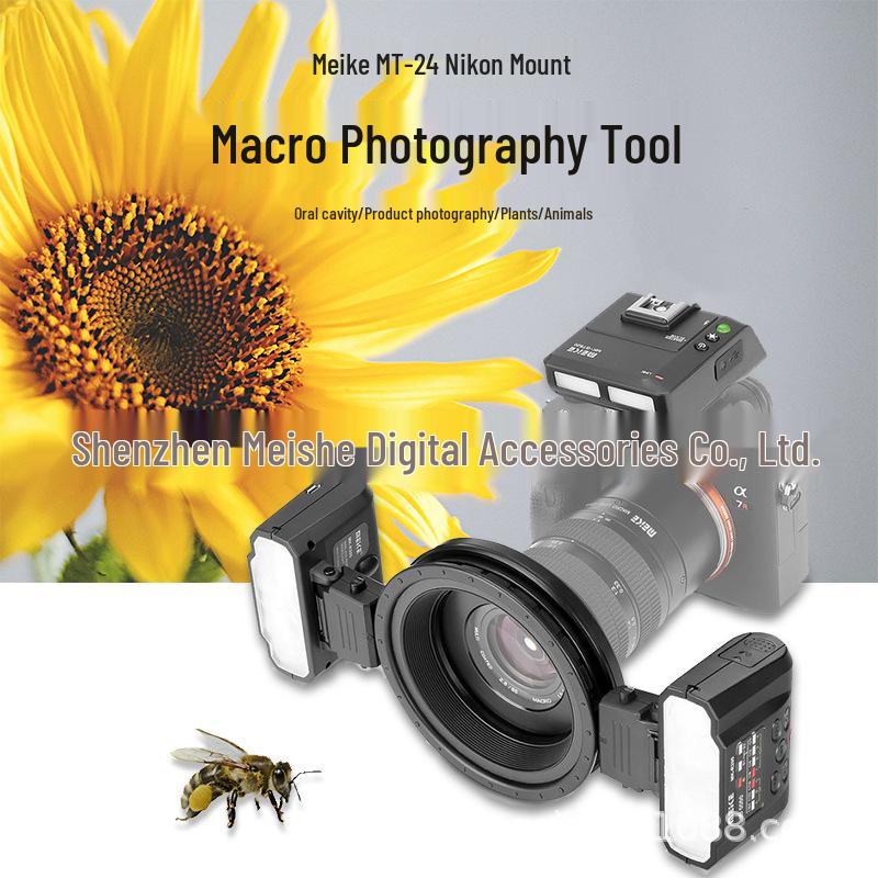 Беспроводной макро-вспышка-триггерный комплект Meike MK-MT24S для фотосъемки ювелирных изделий MT-24S
