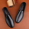 Fashion High Quality Leather Mens Casual Low Shoes Slip-On Loafers Breathable Lightweight Business Shoes Fashion Male Walking Moccasins