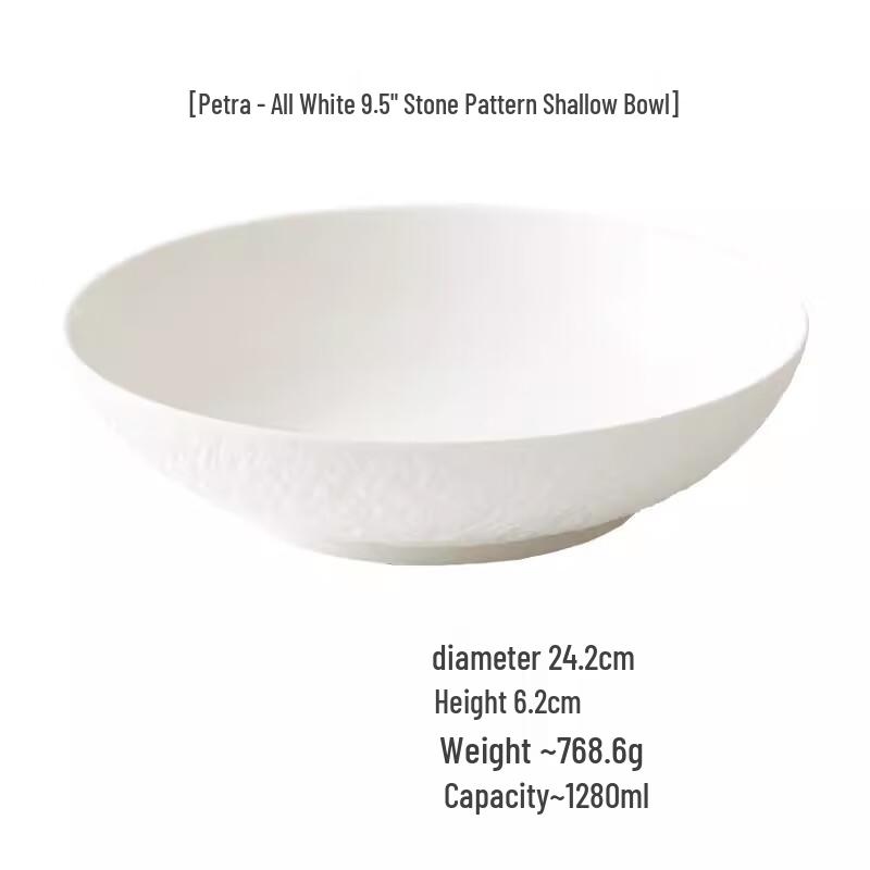 Nordic Stone Texture Soup Pasta Plate