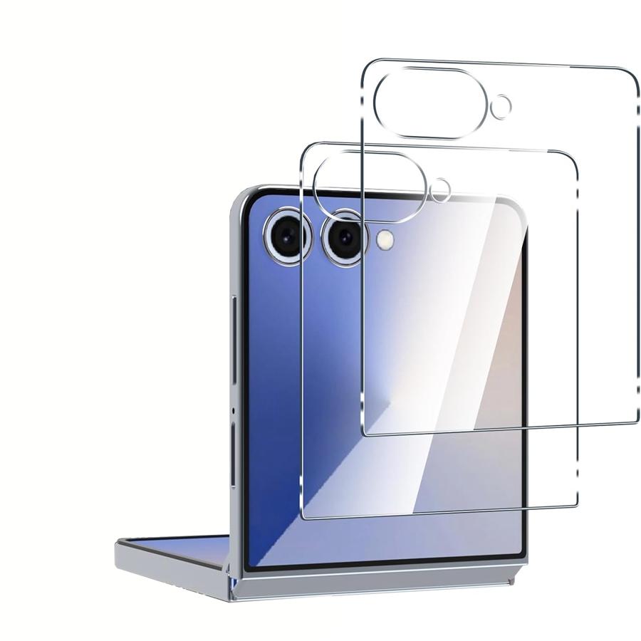 [3+3+3] 9IN1 HD Tempered Glass Outer Screen Protector +Soft Flexible TPU Screen Protector for Samsung Galaxy Z Flip 7 6 Flip7 FE Rear Camera Film