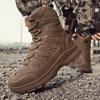 TUINANLE Man Safety Shoes Work Army Boots Breathable Slip Resistant Desert Climbing Hiking Shoes for Men