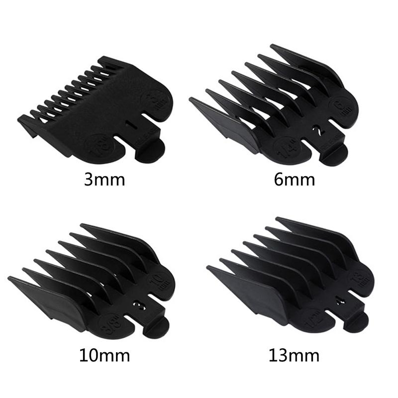 

2/4 шт./набор Машинка для стрижки волос с ограничением длины Электрическая бритва Насадки-гребни Инструменты Аксессуары чёрный