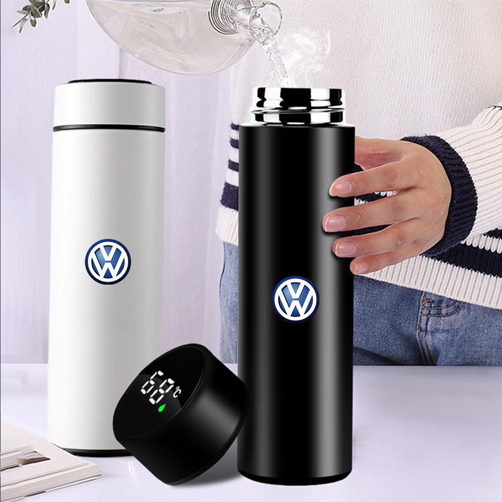 Valve Stems Caps Portable Car Smart Thermos Mug Temperature Display Bottle For Volkswagen VW GTI Rline Touareg Tiguan Golf Passa Xm8