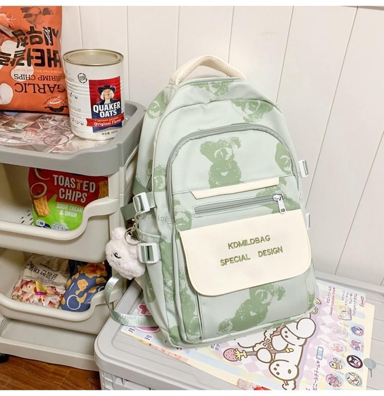 Japanese Style School Bag For Girls Cute And Casual Spacious Nylon Backpack