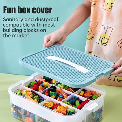 Dětské stavební bloky úložné boxy Částicová hračka skládačka kontejner přepážka dětské hračky organizér bloky úložné boxy