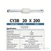 Pneumatic Rodless Cylinder RMS/CY3B10/15/20-100/150/200/250/300/350/400