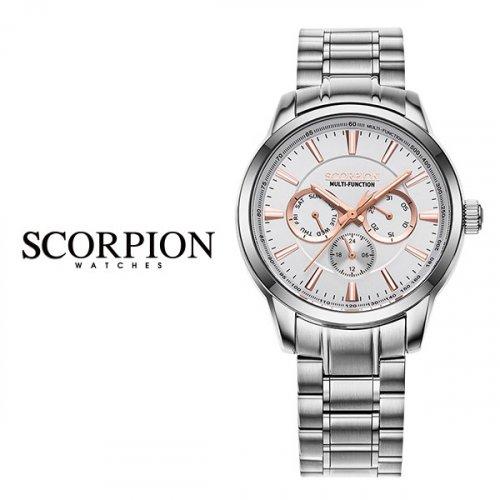 

[SCORPION] SCORPION Men s Multifunction Metal Watch SP3511M-WH FREE