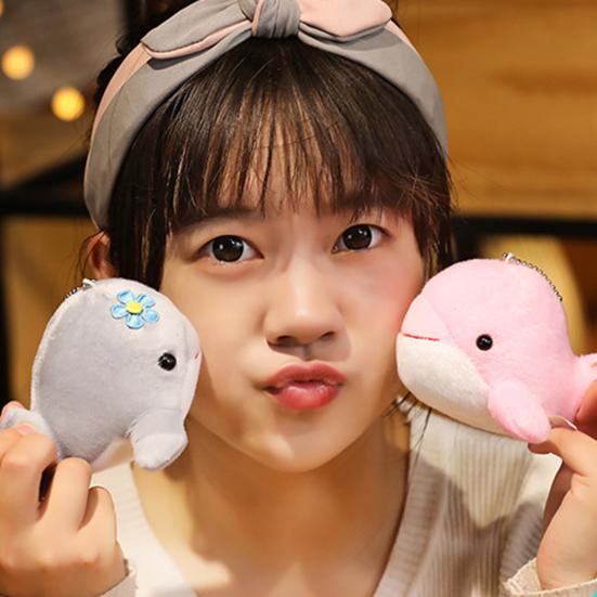 10cm Wieloryb Pluszowy Wisiorek Wypełnienie Bawełną PP Urocza Kreskówkowa Zwierzęca Lalka Pluszowa Zabawka Ozdoba Kolorowa Wypchana Morska Zwierzęca Lalka Pluszowa Breloczek Prezent dla Dzieci Dziewczynki