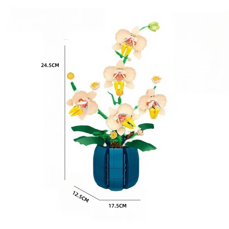 

Non-Toxic Knew Built Eternal 3D Rose Bouquet Building Blocks Toys-Timeless Love Gift For Herperfect Valentine S Or Anniversary Decoration in bag