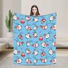 Shy Shrimp Partten Blankets Flannel Soft Throw Blankets for Outdoor Travel Bedroom Quilt