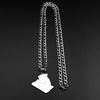 Algeria Map Pendant Necklace for Men Women Stainless Steel Gold Color Country National Geography Major Cities Chain Jewelry