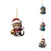 Cartoon Whimsical Cat Christmas Car Ornament For Lively Festive Home Accents
