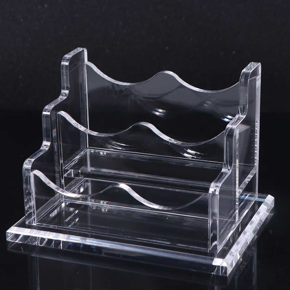 Transparent Name Card Display Stand Elegant Desktop Display Holder  Reception
