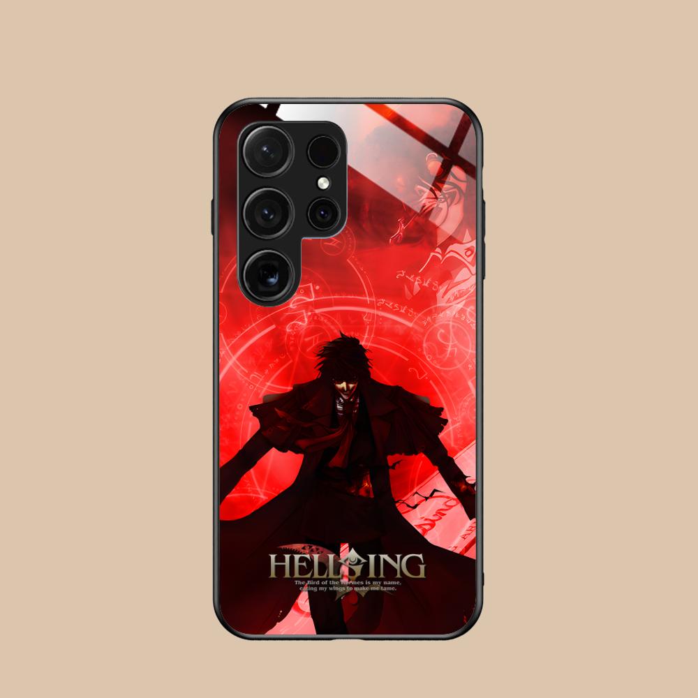 Anime Alucard Hellsing Phone Case for Samsung Galaxy S25 S24 S23 S22 S21 S20 Note20 Plus FE Ultra Glass Colorful Cover Pretty