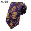 New 1200-Needle 6cm Narrow Skull Halloween Tie
