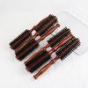1 Piece of Wooden Handle Round Roll Brushstraight Diagonal Bristle Round Drum Curly Hair Brush Hair Styling Tool