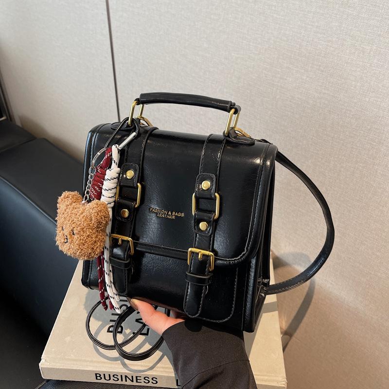 Retro Trendy Handbag Women's 2025 New Double Shoulder Versatile Small Square Bag High-end Shoulder Women's Bag