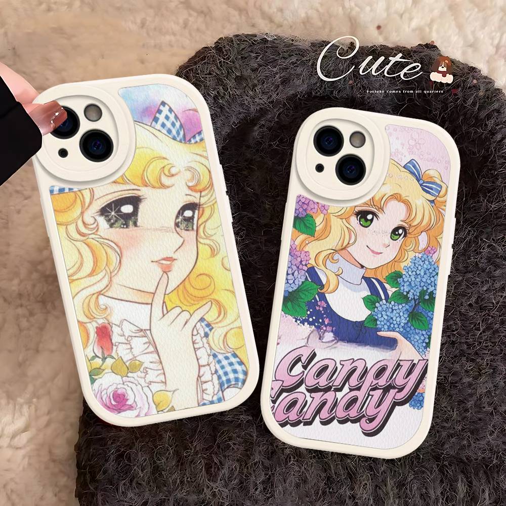 Classic Anime C-Candy C-Candy Leather Phone Case For IPhone 16 15 14 13 12 11 Pro Max Plus Shockproof Cover