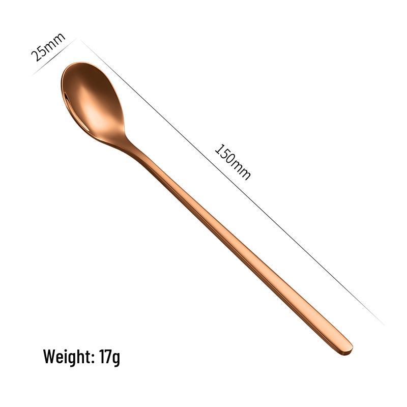Gold Long Handle 304 Stainless Steel Water Drop Spoon for Stirring Desserts and Coffee