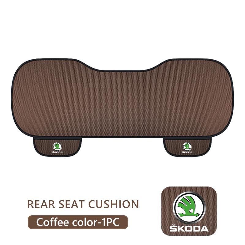 For Skoda Car Seat Cushion Cover Breathable Ice Silk Soft Mat Rapid Octavia Derivative Enyaq-iV VisionS Yeti Scala