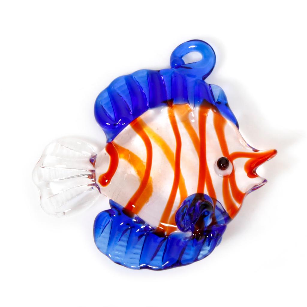 1PCs 3D Lampwork Ocean Charms For Jewelry Making Tropical Fish Animal Tiny Statue Ornaments Aquarium Decor DIY Necklace Pendant