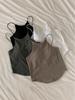 Chic Off-the-Shoulder Backless Tank Top with Chest Pads, Women's Summer Sleeveless Camisole