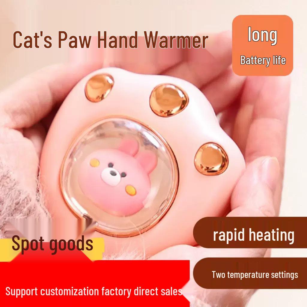 Portable Cat Paw Mini Hand Warmer for Girls and Kids – Cute, Handheld Winter Essential