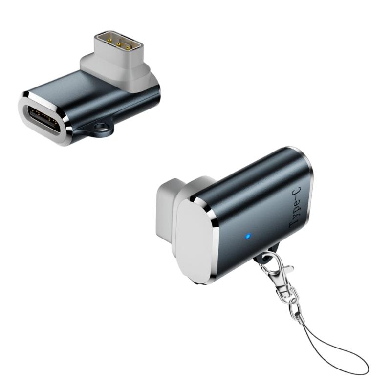 Universal Magnetic Charging Adapter Type C To 3 Pin Connector With LED Indicator Portable Keychain Design For Smartwatch