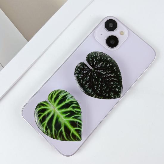 Yousheng Simulated Tropical Leaf Decoration Acrylic Epoxy Resin Green Leaf Sign DIY Refrigerator Magnet Mobile Phone Airbag Holder Accessories