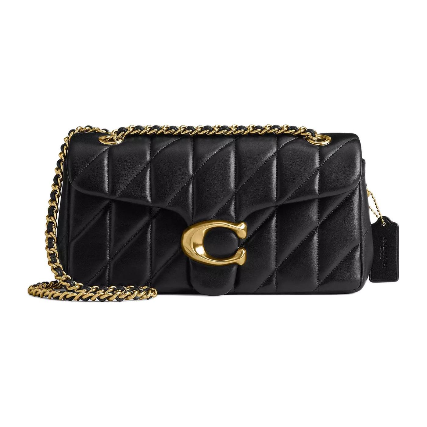 

Coach Tabby 26 Fashion Casual Logo Quilted Lambskin Crossbody Shoulder Bag Medium Women bags Black CP150-B4BK Gift Box Set (Basic Set+Yellow Box)