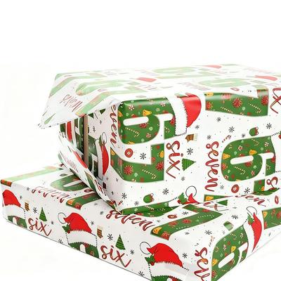 Santa Claus Wrapping Paper Colorful Decorative Packing Paper Christmas Paper Premium For Birthdays Weddings Celebrations