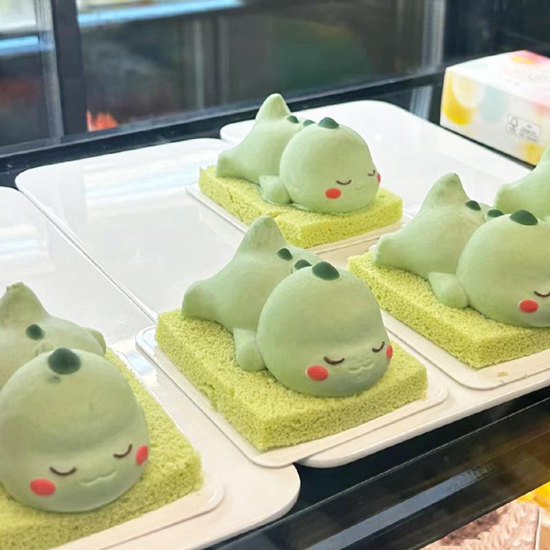 3D Cute Sleeping Dinosaur Silicone Mold Mousse Cake Decoration Handmade Chocolate Mould Ice Cream Dessert Diy Baking Tools
