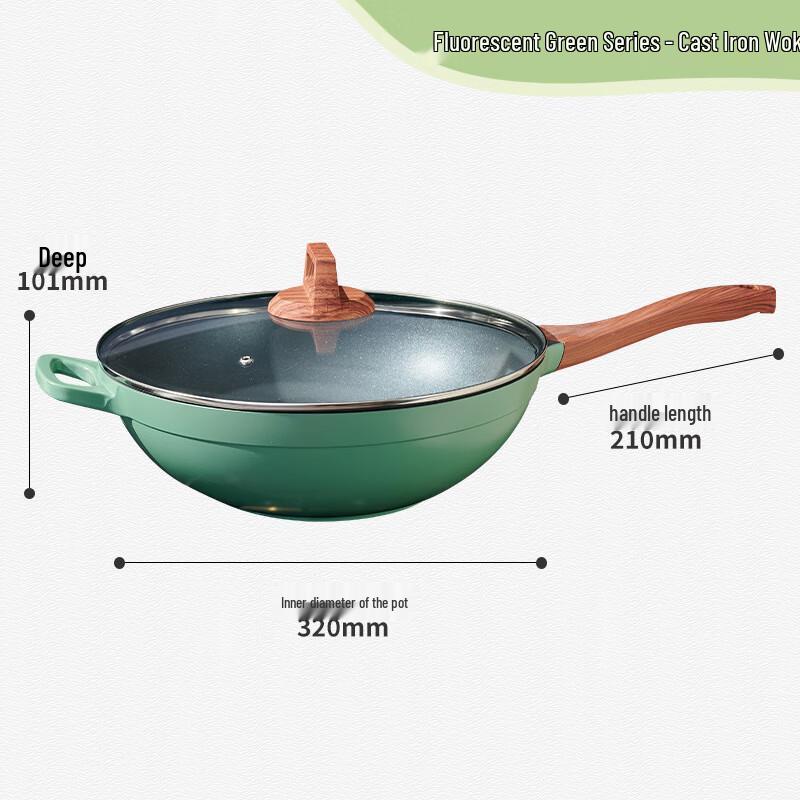 

Zhishi Non-stick Flat-Bottom Stir-fry Wok