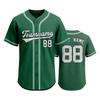 Personalizowana koszulka baseballowa męska damska zapinana na guziki sportowa koszulka z personalizowaną nazwą drużyny numerem siateczkowa tkanina koszulka sportowa