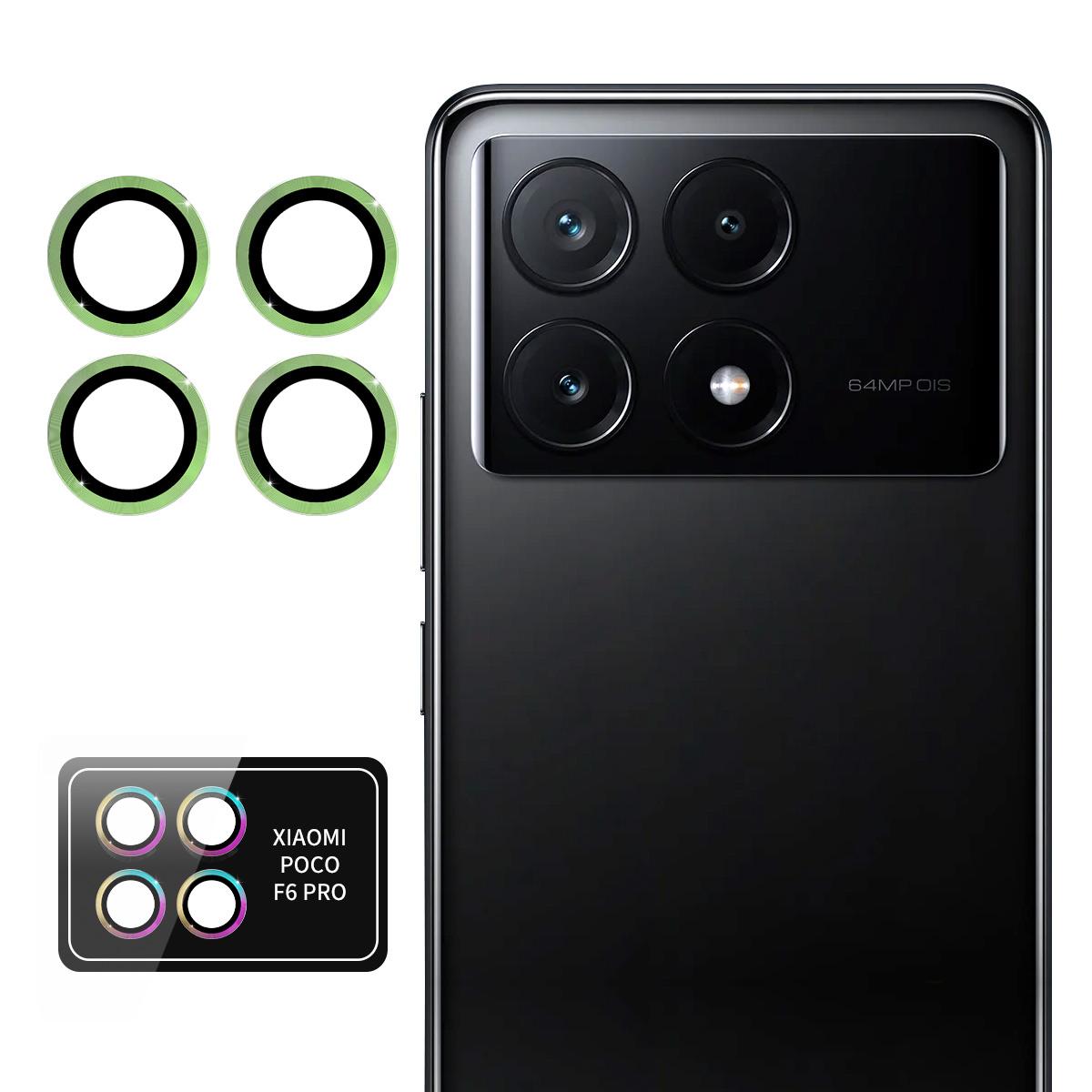 

ENKAY HAT PRINCE 1Set For Xiaomi Poco F6 Pro 5G Camera Lens Protector Independent Metal Ring Lens Film D