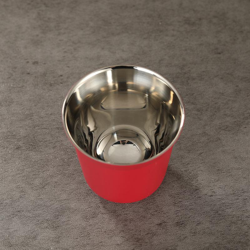 Double Wall Insulated Stainless Steel Espresso Cup Capsule Coffee Mug Metal Drinking Demitasse Cup For Home Indoor or Outdoor