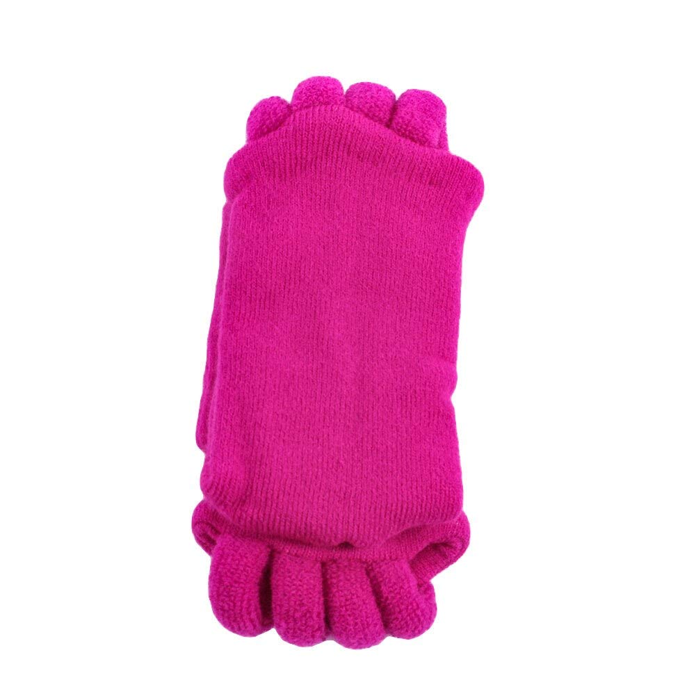 Digital Shoppy Five Toes Separators Foot Sock Hallux Valgus Corrector Bunion Adjuster Foot Care Alignment Straightener Socks - 1 Pair (PINK)