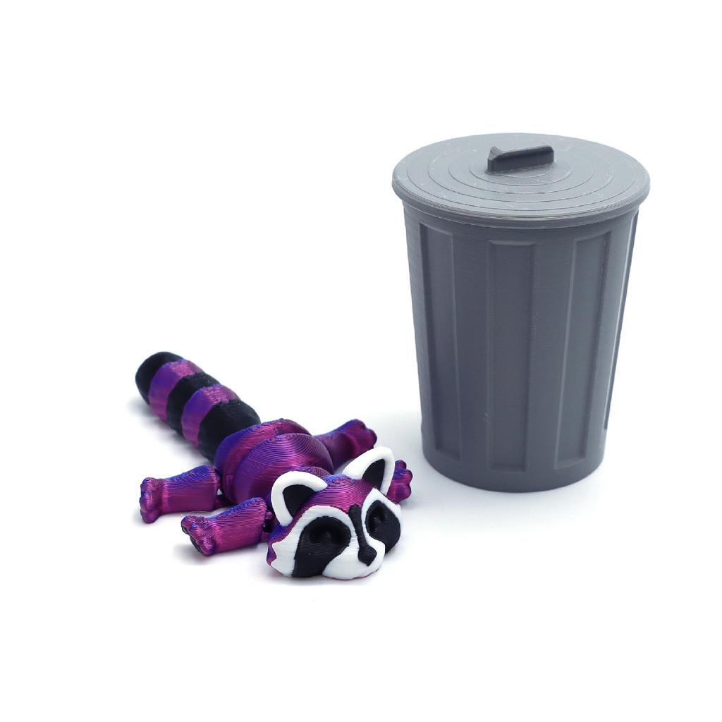 3D Printed Articulated Raccoon Animal Toys Multi-Jointed Movable Fidget Toy Landscape Desktop Decorations Home Model Kids Gifts