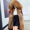 Parka da Donna Lungo in Ecopelliccia con Fodera in Sherpa Staccabile Cappotto Invernale Spesso e Caldo