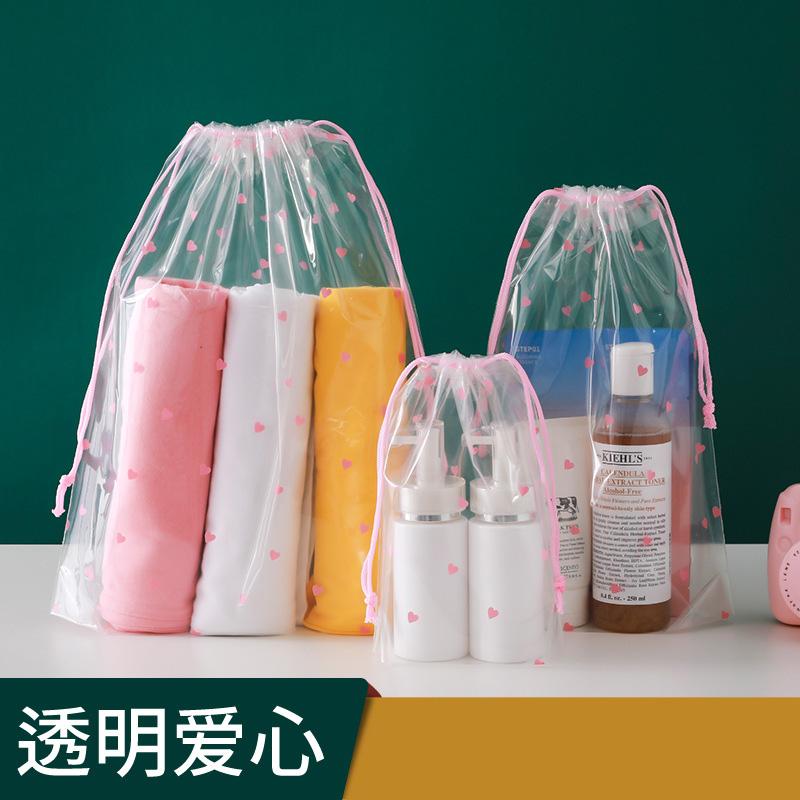 3pcs/set Cartoon Drawstring Storage Bags Travel Shoes Clothes Towel Cosmetic Portable Waterproof Organizer Toiletry String Bags
